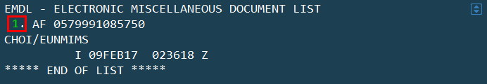 ELECTRONIC MISC DOCUMENT LISTÀÇ EMDL Ŭ¸¯