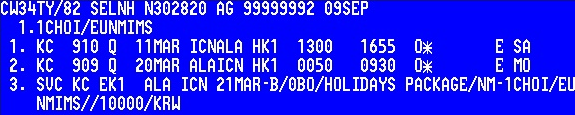 PNR Service Segment (SVC) Է